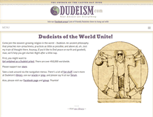 Tablet Screenshot of dudeism.com